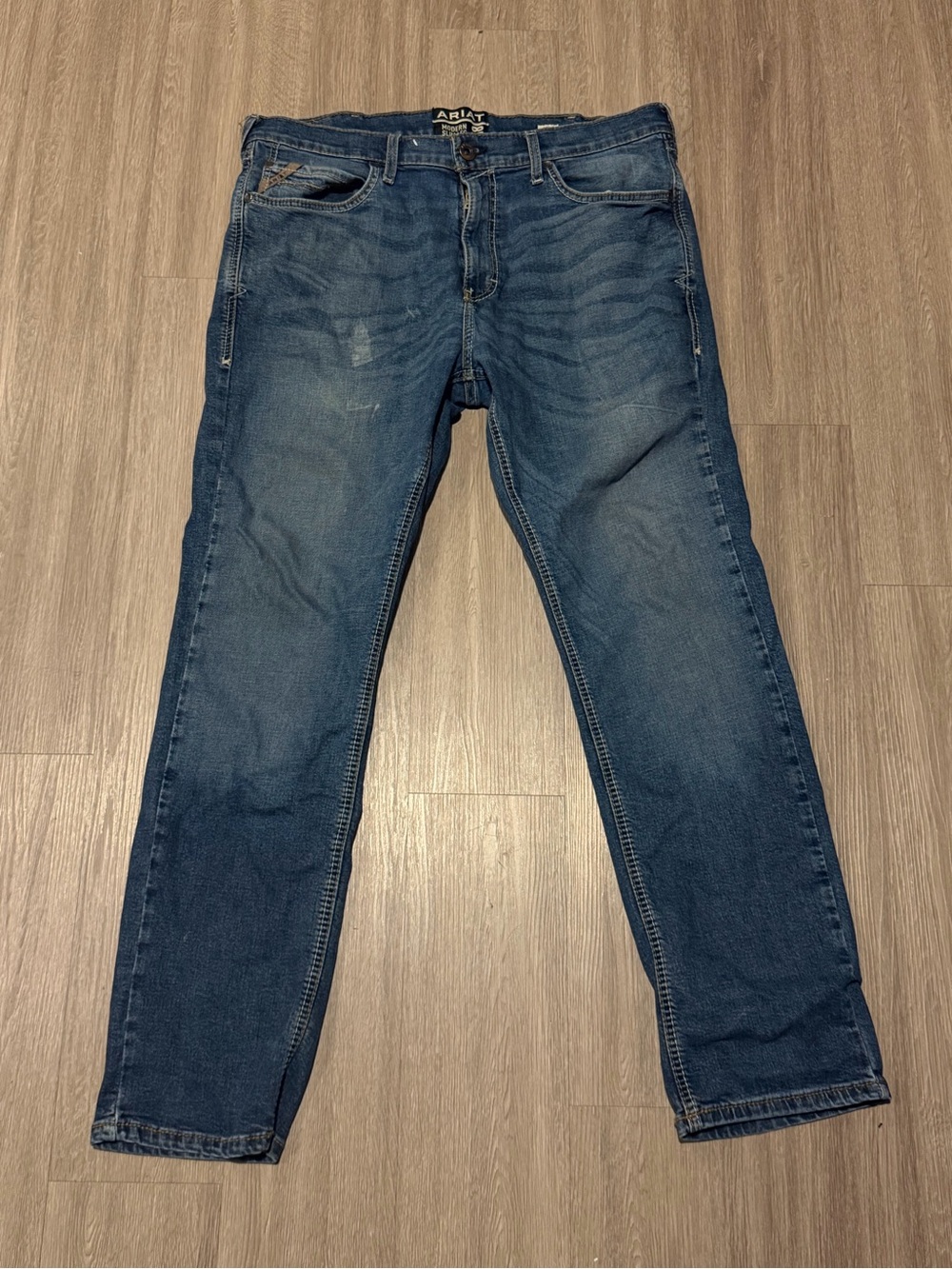 Ariat M8 Jeans Men 34x34 Modern Slim Leg Salton Dark Wash Western Cowboy Stretch